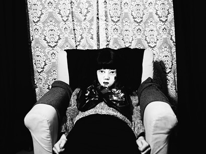 Sarah Pucill, Doll Seated, 2013, Photographic print from negative. Copyright of Sarah Pucill