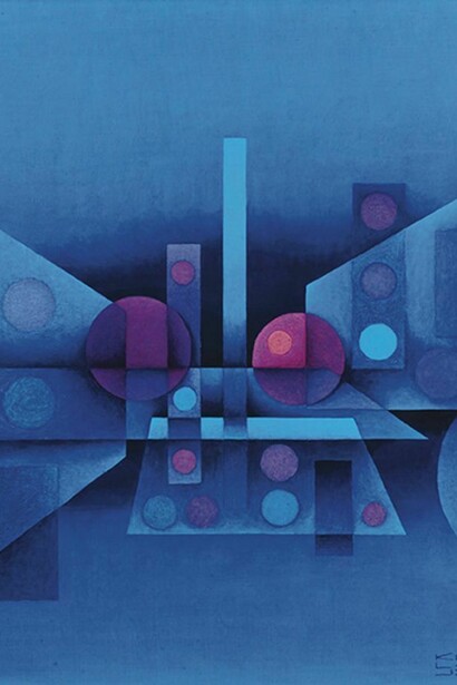 Miguel Kohler-Jan, Tipografismo,1972, oil on canvas, 92 x 73 cm
