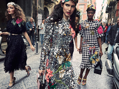 Shooting fotografico Dolce & Gabbana per le vie di Napoli