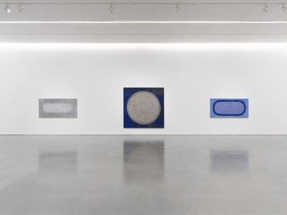 Richard Pousette-Dart, Geometry of summer, exhibition view. Courtesy of Pace Gallery