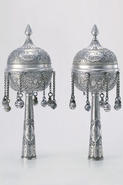 Torah finials, 1800s - 1900s. Courtesy of DIA