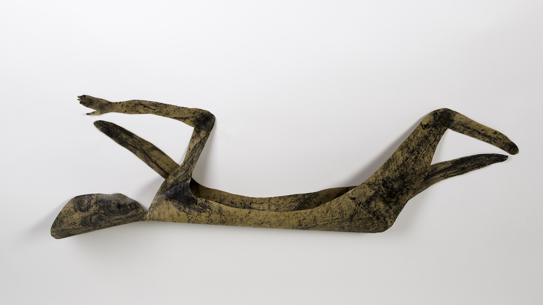 Enrico David, Disavowal of Congested Time,
2014,
graphite on paper 
113 x 40 x 12 cm,
© Enrico David,
Ph. Richard Ivey,
Courtesy Michael Werner Gallery, New York and London / Collezione Maramotti, Reggio Emilia
