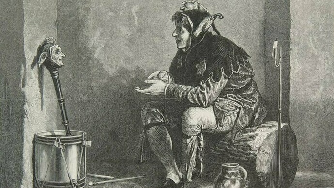 A jester in John Dawson Watson’s Friends in Council (1877)