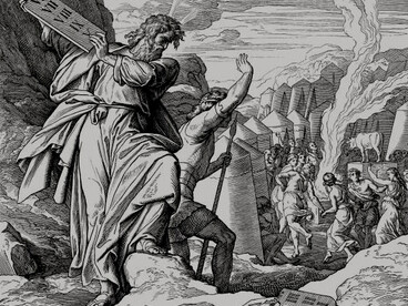 A 19th-century illustration of the dance around the golden calf (Exodus 32), published in 1877