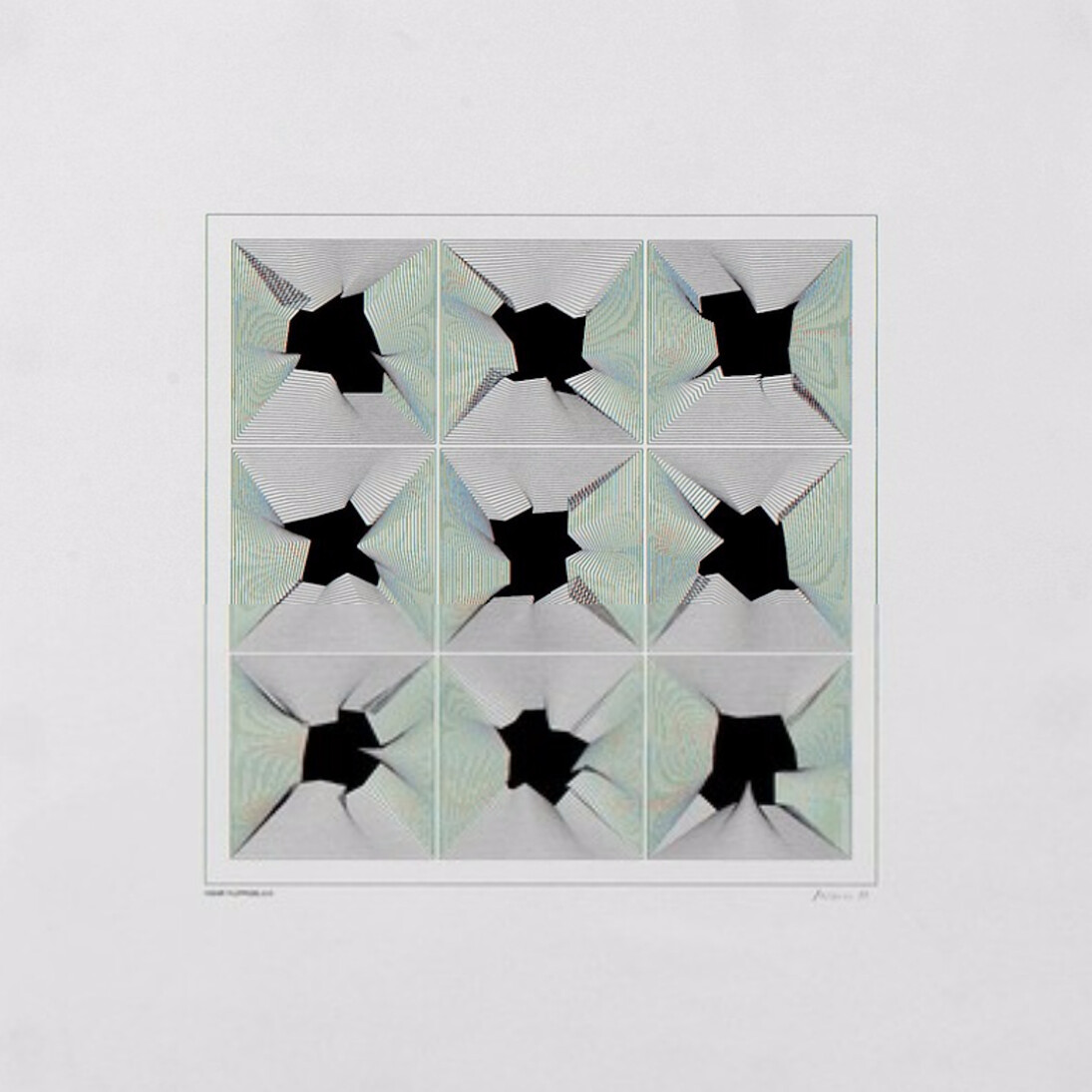 Manfred Mohr, P-112a (Lady Quark), 1972. Courtesy bitforms gallery, New York​