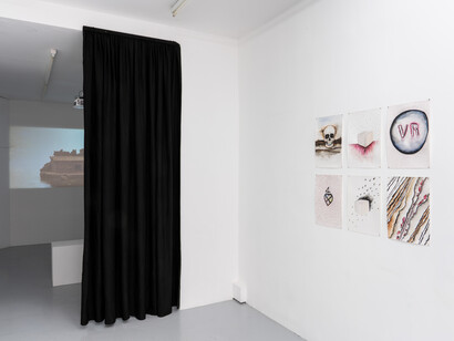 Gayle Chong Kwan, Politics of the gaze, exhibition view. Courtesy of Alberta Pane Gallery
