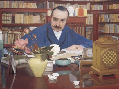 Oscar Ghiglia - Ugo Ojetti nello studio