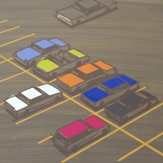 Michael McKay, Untitled (parking lot), acrylic on paper