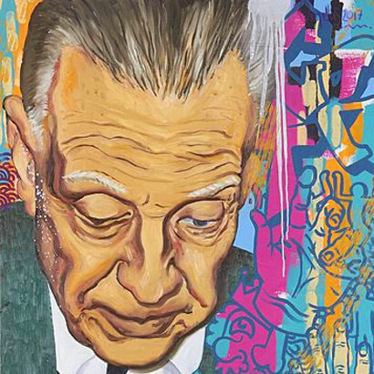 Hector Ornelas, Jorge Luis Borges, 200x100cm