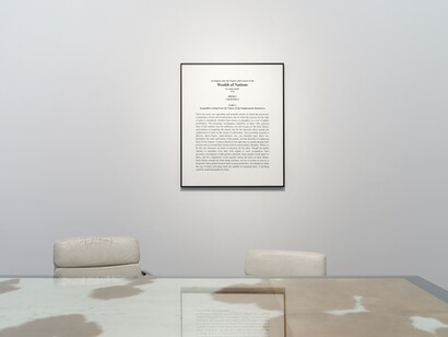 Andrea Fraser, exhibition view. Courtesy of Galerie Nagel Draxler