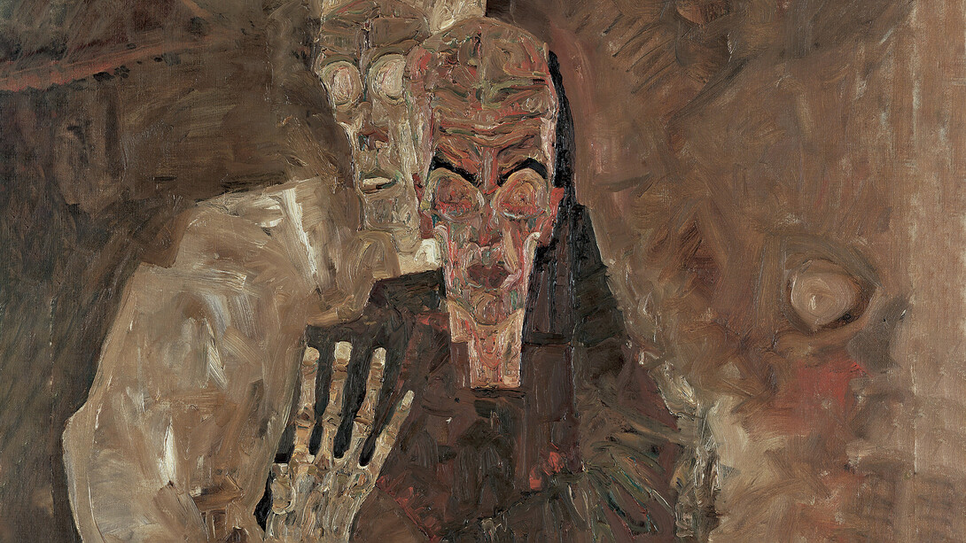 Egon Schiele, El autovidente II (Muerte y hombre), 1915 (detalle)