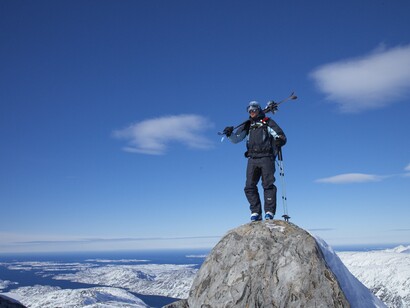 A lonely mountaineer at Sisimiut