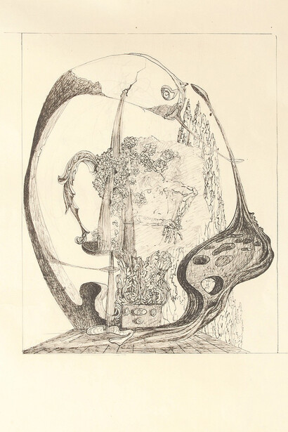 Dali - Untitled (Surrealist Landscape), 1931