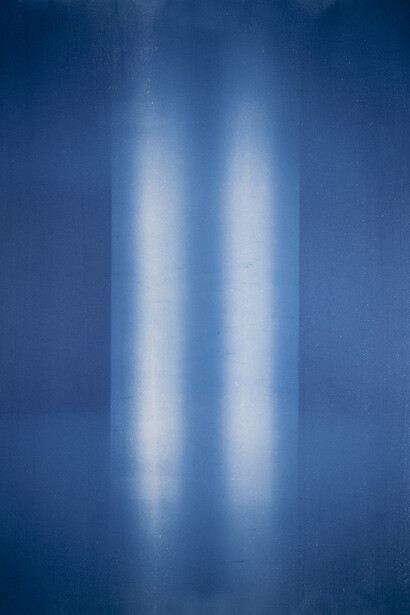 Untitled #7, 2019, cyanotype on Arches paper, 76 x 56 cm