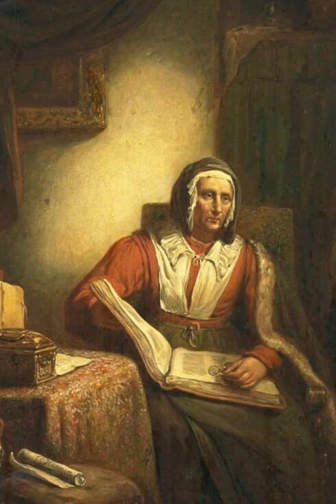 "Old Woman Reading" by George Gillis Haanen (1807–1879)