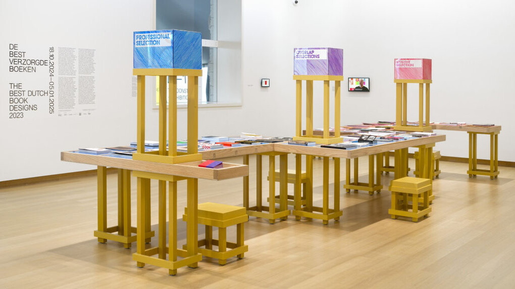 Various artists, The best dutch book designs, exhibition view. Courtesy of Stedelijk Museum