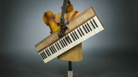 John Sideli (b. 1945), Trio, 2012, Mixed media on wood, varnished, 38 ¾ x 33 x 14 ¾ in.