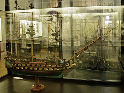 History of Latvian navigation, exhibition view. Courtesy of Museum of the History of Riga and Navigation