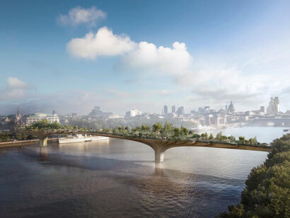 Thomas Heatherwick, Garden Bridge, 2012 - Heatherwick Studio, rendering: Arup. Rendering of Heatherwick Studio, Garden Bridge, London
