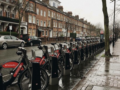 A row of affordable houses in the United Kingdom
