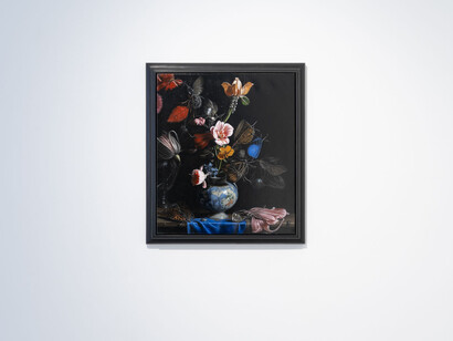 Mat Collishaw, Vivisystem, vista de exhibición. Cortesía de la Galería Hilario Galguera