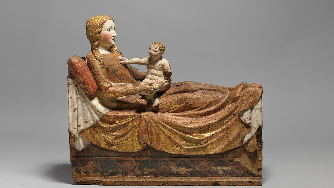 Maria im Wochenbett, Köln, um 1340. Mit freundlicher genehmigung des Germanischen Nationalmuseums