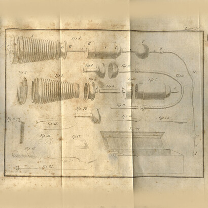 Esquema de la máquna fumigatoria, Archivo Municipal de Cartagena