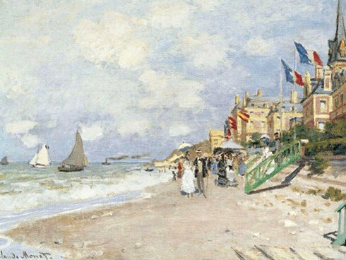 Claude Monet, The Boardwalk on the Beach at Trouville, 1870