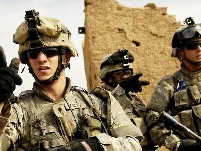 U.S. Army soldiers revisit the village of Dugmat, Iraq, on March 23, 2007