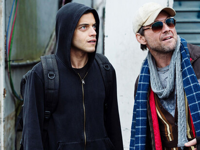 Rami Malek and Christian Slater in "Mr Robot"