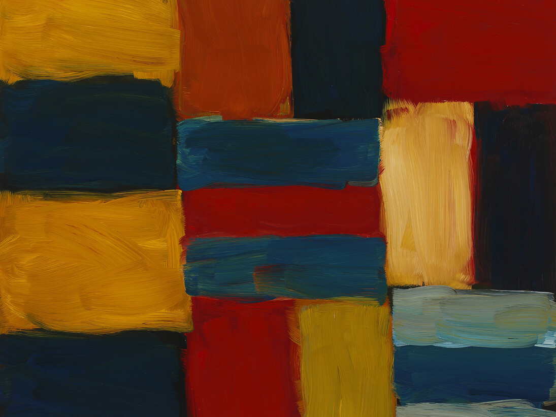 Sean Scully, Blue Orange Wall, 2014, oil on linen