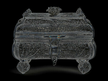 Russian silver filigree box
