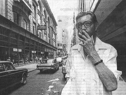 Argentinian writer Julio Cortázar in Buenos Aires