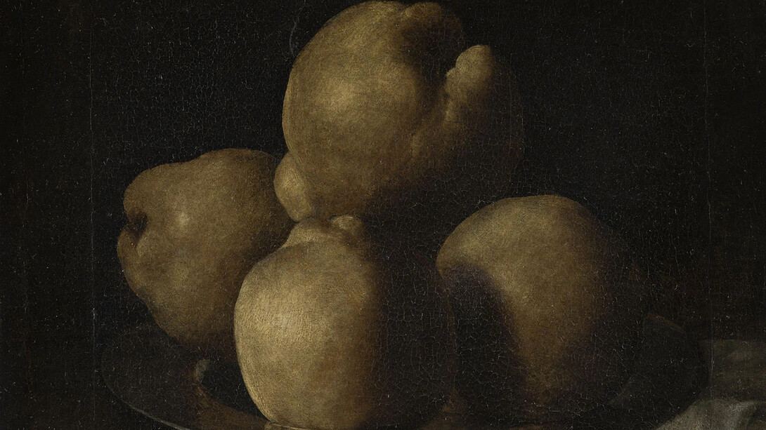 Francisco de Zurbarán, Natura morta amb plat de codonys. Courtesy of Museu Nacional d'Art de Catalunya