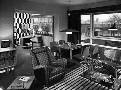 Parkleys, Ham Common, Richmond upon Thames (1957). Architect: Eric Lyons. Photographer: John Pantlin. Credit: Architectural Press Archive / RIBA Library Photographs Collection