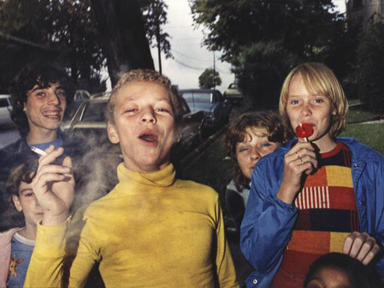 Girl holding blackberries. Wilkes-Barre, PA. 1975, 16 x 20 inch C-Print  