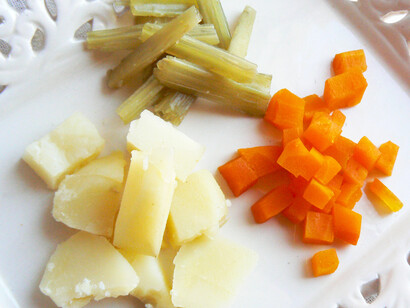 Tocchetti di cardi, patate e carote