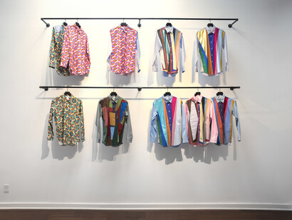 The Karl Benjamin X Comme des Garçons Project. Courtesy of Louis Stern Fine Arts