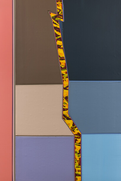 Britton Tolliver
Earthquake Makeup, 2018
Acrylic and mixed media on panel
70 x 47 in (177.8 x 119.4 cm)
BT10105
Credit: Courtesy of the artist and Luis De Jesus Los
Angeles.