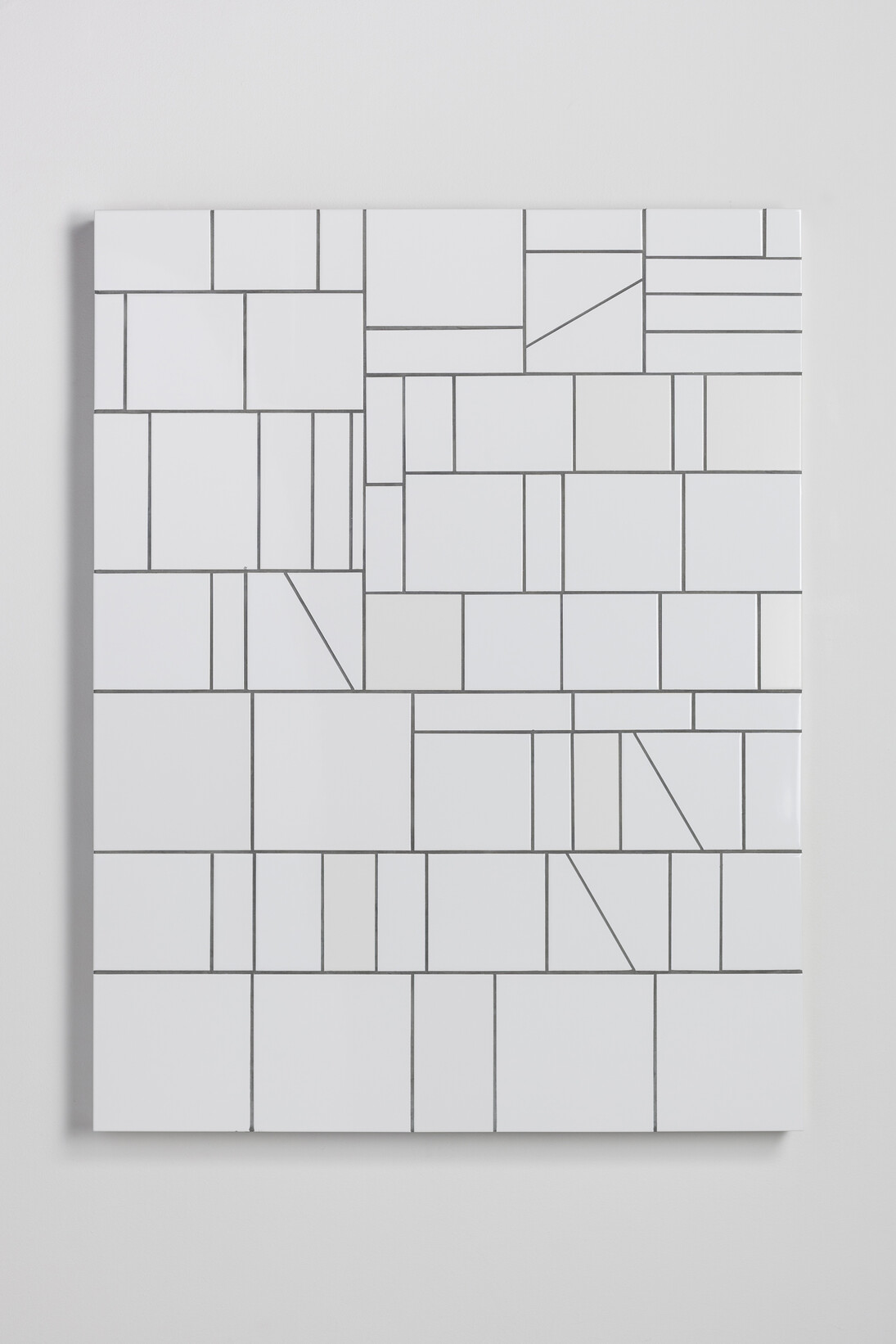 Simon Mullan, Samir, 2015, Tiles and wood, 89 × 116 × 4 cm