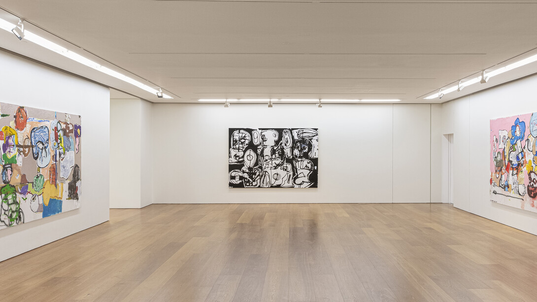 View of the exhibition “EMHK19” at Perrotin Hong Kong.
Photo: Ringo Cheung
© Eddie Martinez; Courtesy of the artist, Perrotin, and
Mitchell-Innes & Nash, New York