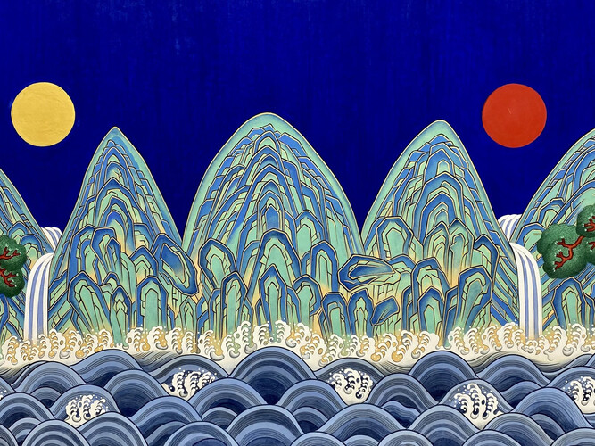 Kate Oh, The sun and moon and 5 peaks. Courtesy of Kate Oh Gallery