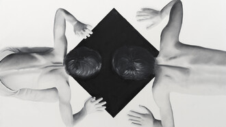 Fabrizio Evangelisti. 'L'oscuro fascino dell'inquadramento',  2015. 100x100 cm