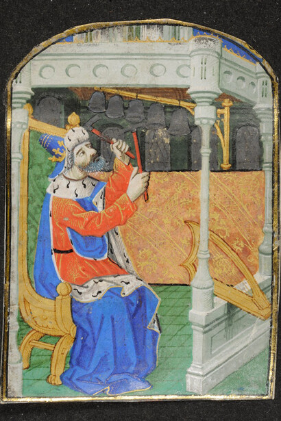 Seven miniatures from a breviary. Master of the Échevinage of Rouen. About 1470, Rouen. Sept miniatures taken from a manuscript breviary in Latin for the use of Rouen (?) or of Rome (?). Montreal, McGill University Library, Rare Books and Special Collections. Purchased by Gerhard R. Lomer, McGill University librarian, at the request of R. Cleveland Morgan, 1927. MS 102/1 to 102/7. Catalogue raisonné: notice no. 25.