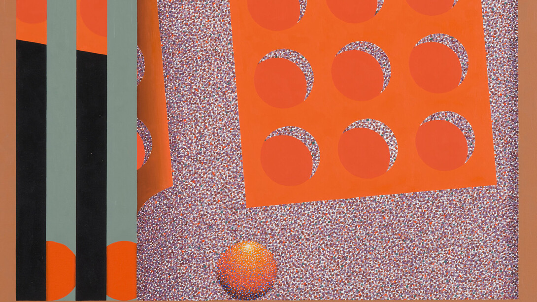 Graham Anderson, The Vagrant's Turn, 2023, oil and acrylic on canvas, 25 ½×27 ½ inches. Courtesy the artist and Klaus von Nichtssagend Gallery