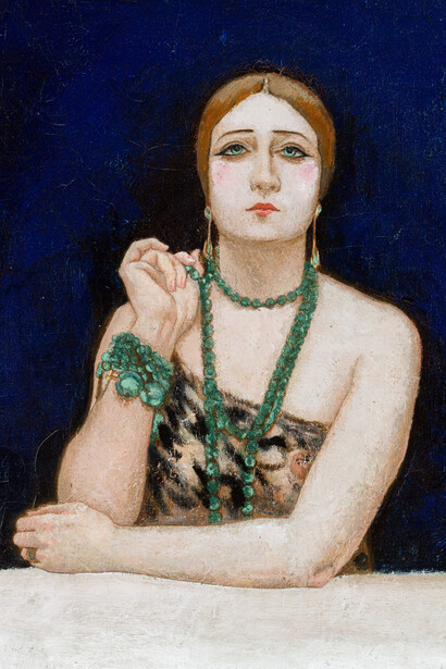 Anselmo Bucci, Rosa Rodrigo (La bella) (detail), 1923-1925. Courtesy of Mart