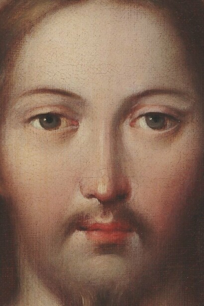 Detalle de "La sagrada trinidad", Andrés López, 1780