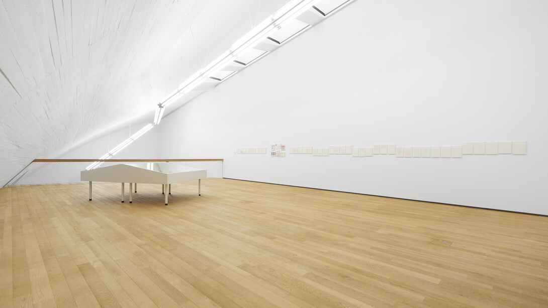 Emilio Prini, Typewriter drawings. Bologna/München/Rome – 1970/1971, exhibition view. Courtesy of the Fondazione Antonio Dalle Nogare 