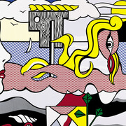 Roy Lichtenstein, Figures in landscape, 1977. Courtesy of Museum Franz Gertsch