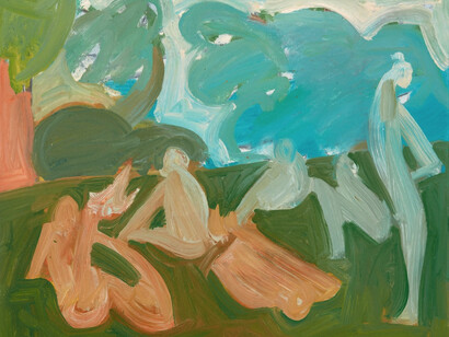 Tim Stoner, El Parque, 2017, oil on rives 250 gsm paper, 25 x 29.7 cm, 9 7/8 x 11 3/4 ins. © Tim Stoner. Courtesy Stuart Shave/Modern Art, London
